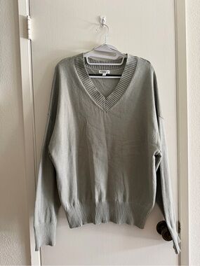 Vigoss Sage Green V-Neck Sweater